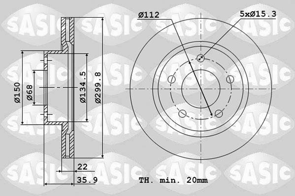 Sasic 6106040 - Kočioni disk www.molydon.hr