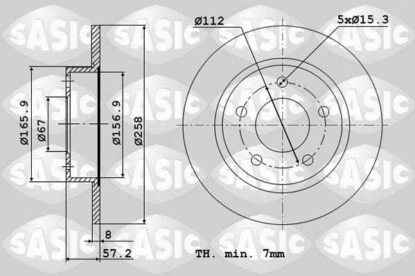 Sasic 6106053 - Kočioni disk www.molydon.hr