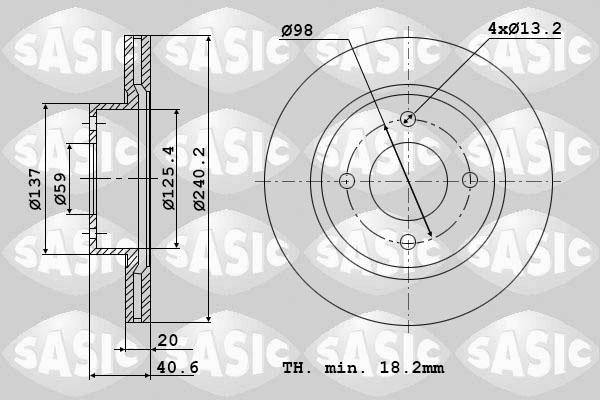 Sasic 6106001 - Kočioni disk www.molydon.hr