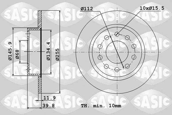 Sasic 6106039 - Kočioni disk www.molydon.hr