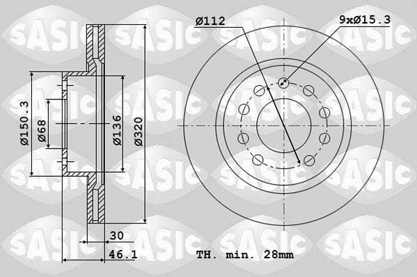 Sasic 6106034 - Kočioni disk www.molydon.hr