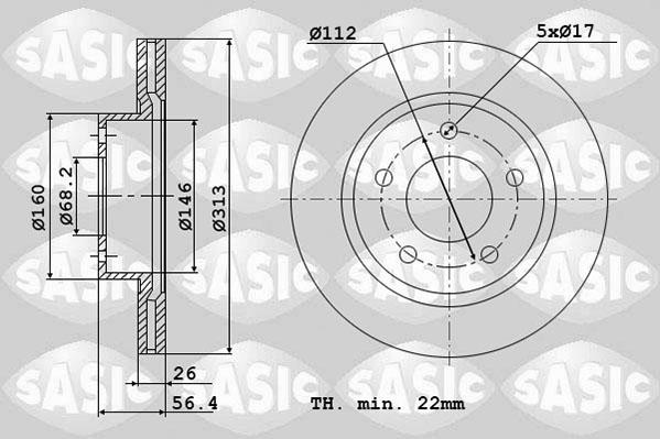 Sasic 6106032 - Kočioni disk www.molydon.hr