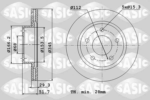 Sasic 6106190 - Kočioni disk www.molydon.hr