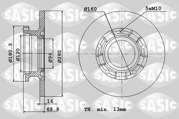 Sasic 6106145 - Kočioni disk www.molydon.hr