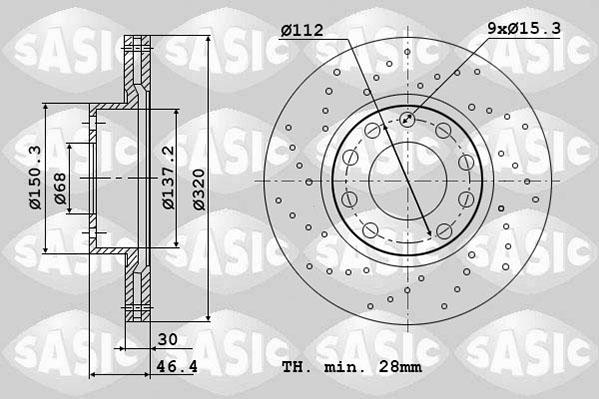 Sasic 6106183 - Kočioni disk www.molydon.hr