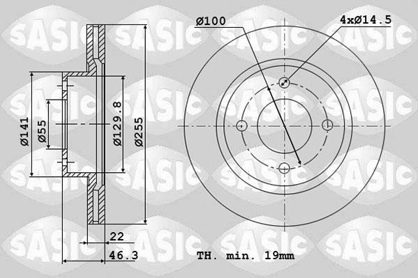 Sasic 6106125 - Kočioni disk www.molydon.hr