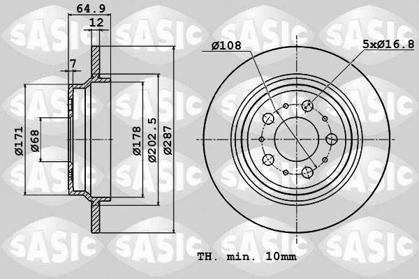 Sasic 6106360 - Kočioni disk www.molydon.hr