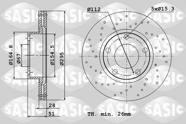 Sasic 6106240 - Kočioni disk www.molydon.hr