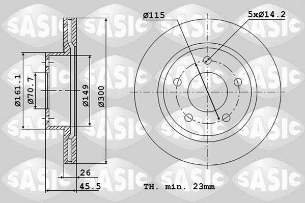 Sasic 6106205 - Kočioni disk www.molydon.hr