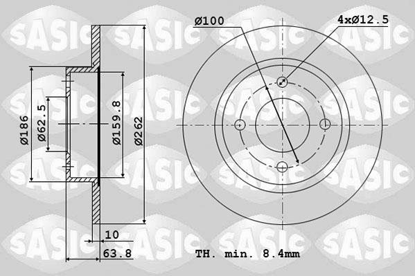 Sasic 6106217 - Kočioni disk www.molydon.hr