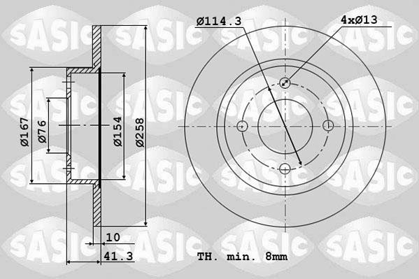 Sasic 6106231 - Kočioni disk www.molydon.hr