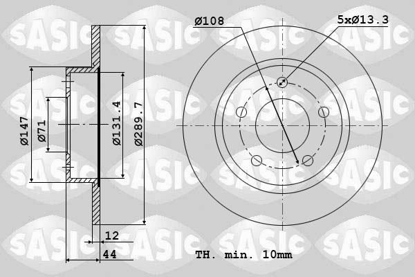 Sasic 6100028 - Kočioni disk www.molydon.hr