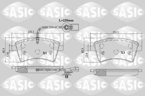 Sasic 6214043 - Komplet Pločica, disk-kočnica www.molydon.hr