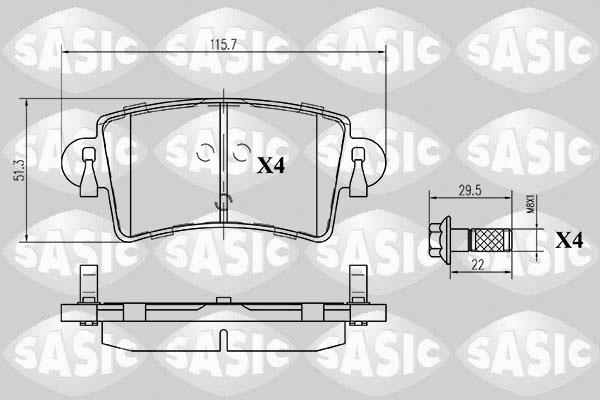 Sasic 6214013 - Komplet Pločica, disk-kočnica www.molydon.hr