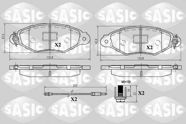 Sasic 6214012 - Komplet Pločica, disk-kočnica www.molydon.hr