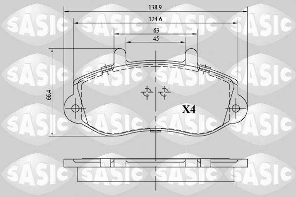 Sasic 6214033 - Komplet Pločica, disk-kočnica www.molydon.hr