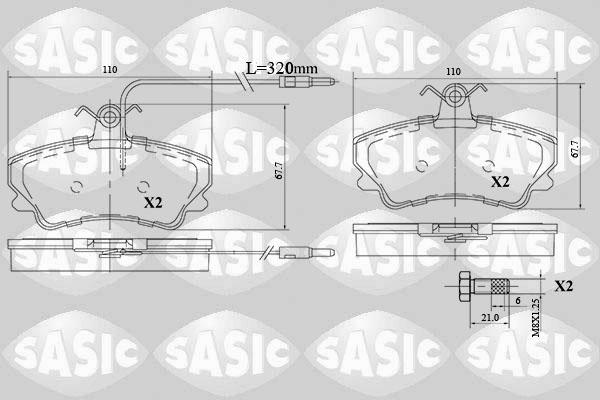 Sasic 6214032 - Komplet Pločica, disk-kočnica www.molydon.hr