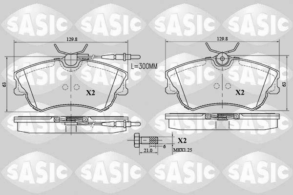 Sasic 6214028 - Komplet Pločica, disk-kočnica www.molydon.hr