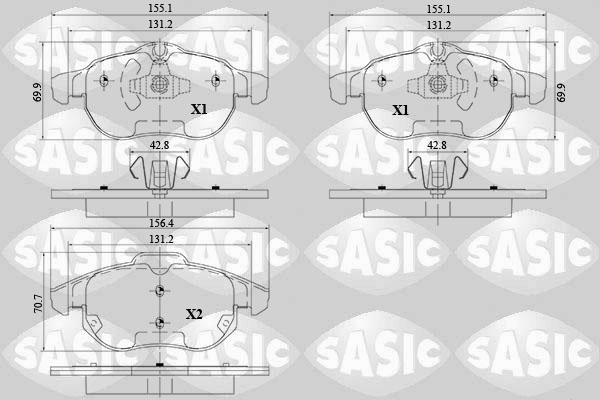 Sasic 6216095 - Komplet Pločica, disk-kočnica www.molydon.hr