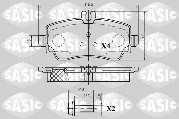 Sasic 6216044 - Komplet Pločica, disk-kočnica www.molydon.hr