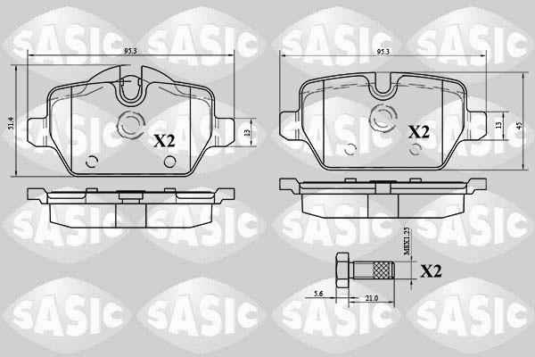 Sasic 6216064 - Komplet Pločica, disk-kočnica www.molydon.hr