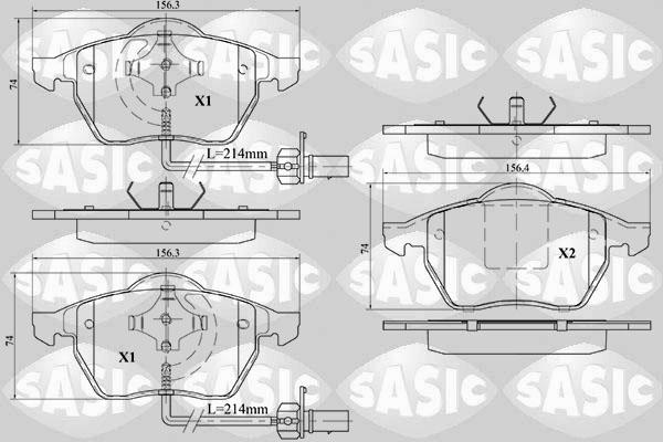 Sasic 6216013 - Komplet Pločica, disk-kočnica www.molydon.hr