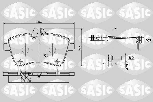 Sasic 6216034 - Komplet Pločica, disk-kočnica www.molydon.hr