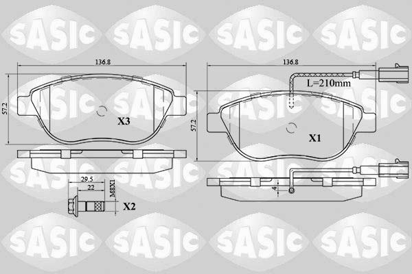 Sasic 6216030 - Komplet Pločica, disk-kočnica www.molydon.hr