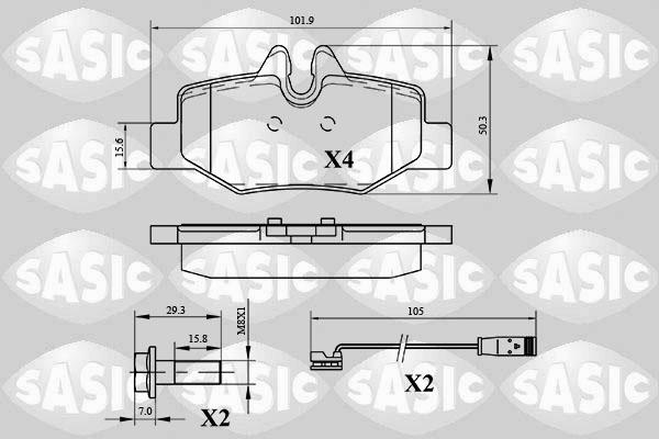 Sasic 6216033 - Komplet Pločica, disk-kočnica www.molydon.hr