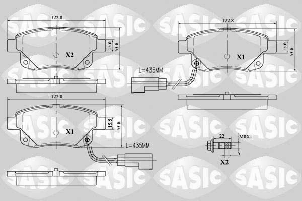 Sasic 6216032 - Komplet Pločica, disk-kočnica www.molydon.hr