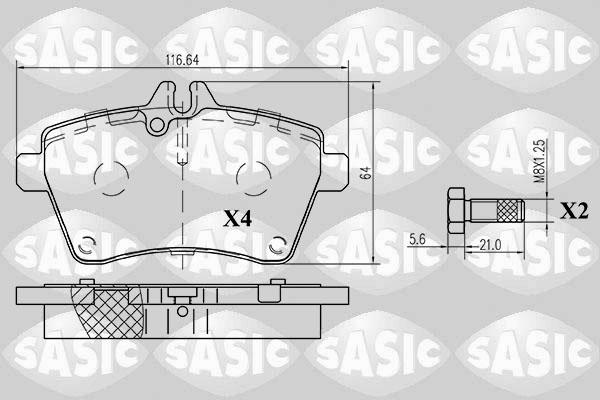 Sasic 6216020 - Komplet Pločica, disk-kočnica www.molydon.hr