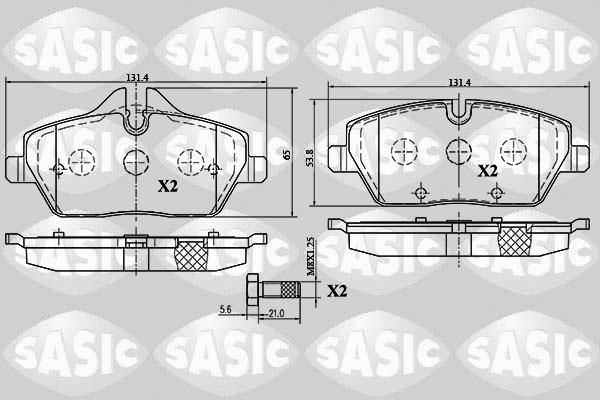 Sasic 6216027 - Komplet Pločica, disk-kočnica www.molydon.hr