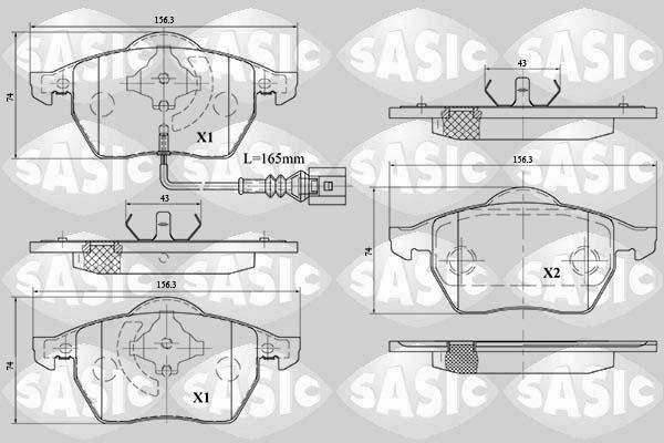 Sasic 6216079 - Komplet Pločica, disk-kočnica www.molydon.hr