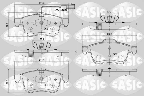 Sasic 6216078 - Komplet Pločica, disk-kočnica www.molydon.hr