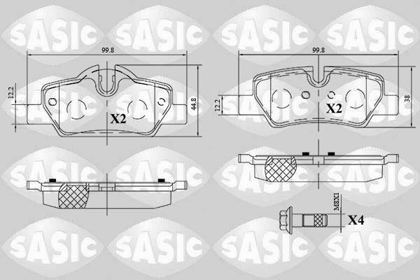 Sasic 6216165 - Komplet Pločica, disk-kočnica www.molydon.hr