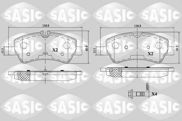 Sasic 6216163 - Komplet Pločica, disk-kočnica www.molydon.hr