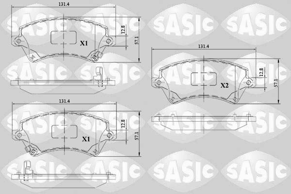 Sasic 6216108 - Komplet Pločica, disk-kočnica www.molydon.hr