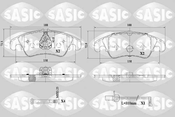 Sasic 6216103 - Komplet Pločica, disk-kočnica www.molydon.hr