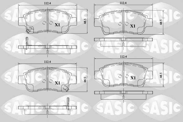 Sasic 6216107 - Komplet Pločica, disk-kočnica www.molydon.hr