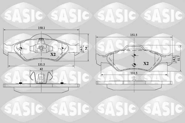 Sasic 6216121 - Komplet Pločica, disk-kočnica www.molydon.hr