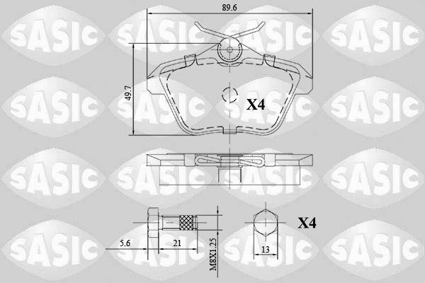 Sasic 6216128 - Komplet Pločica, disk-kočnica www.molydon.hr