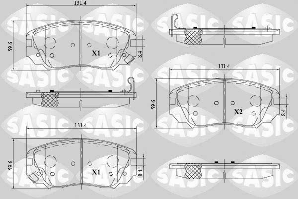 Sasic 6216177 - Komplet Pločica, disk-kočnica www.molydon.hr