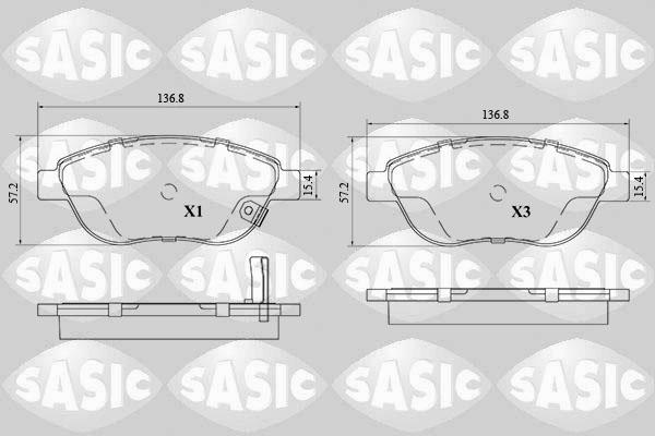 Sasic 6216204 - Komplet Pločica, disk-kočnica www.molydon.hr