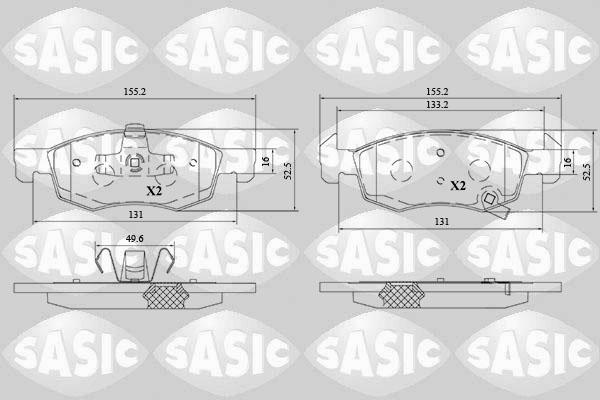 Sasic 6216203 - Komplet Pločica, disk-kočnica www.molydon.hr