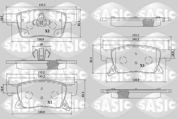 Sasic 6216207 - Komplet Pločica, disk-kočnica www.molydon.hr