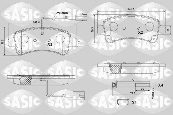 Sasic 6210091 - Komplet Pločica, disk-kočnica www.molydon.hr