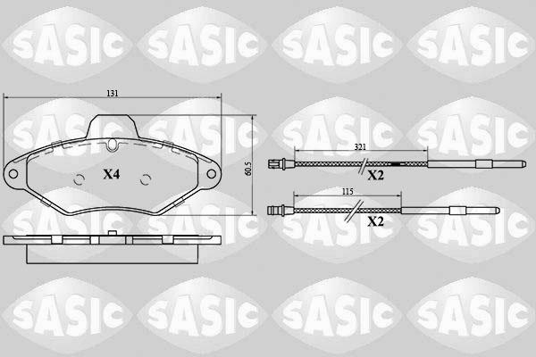 Sasic 6210043 - Komplet Pločica, disk-kočnica www.molydon.hr