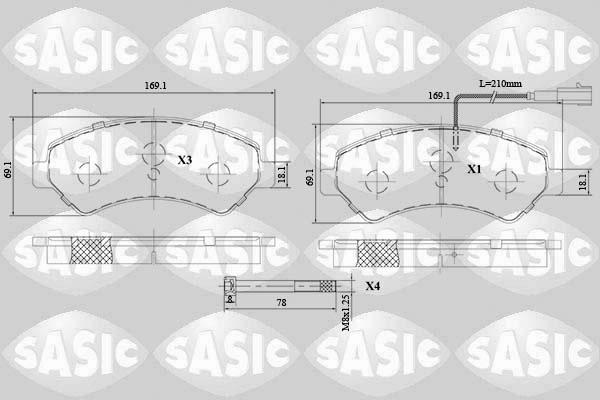 Sasic 6210069 - Komplet Pločica, disk-kočnica www.molydon.hr