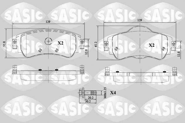 Sasic 6210066 - Komplet Pločica, disk-kočnica www.molydon.hr