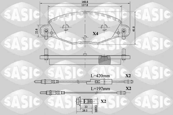 Sasic 6210062 - Komplet Pločica, disk-kočnica www.molydon.hr